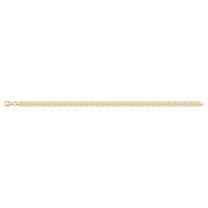 Solid gold curb bracelet, 3.50 g — shown square on a plain background.