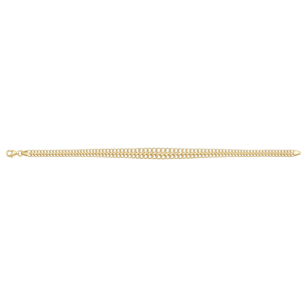 Solid gold curb bracelet, 5.30 g — shown square on a plain background.