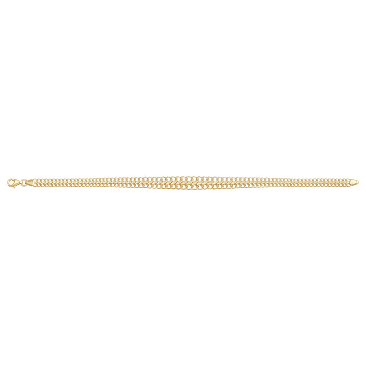 Solid gold curb bracelet, 5.30 g — shown square on a plain background.
