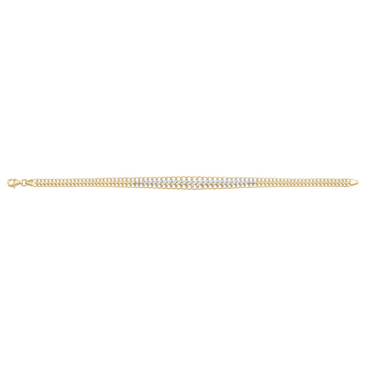 Solid gold curb bracelet, 5.55 g — shown square on a plain background.