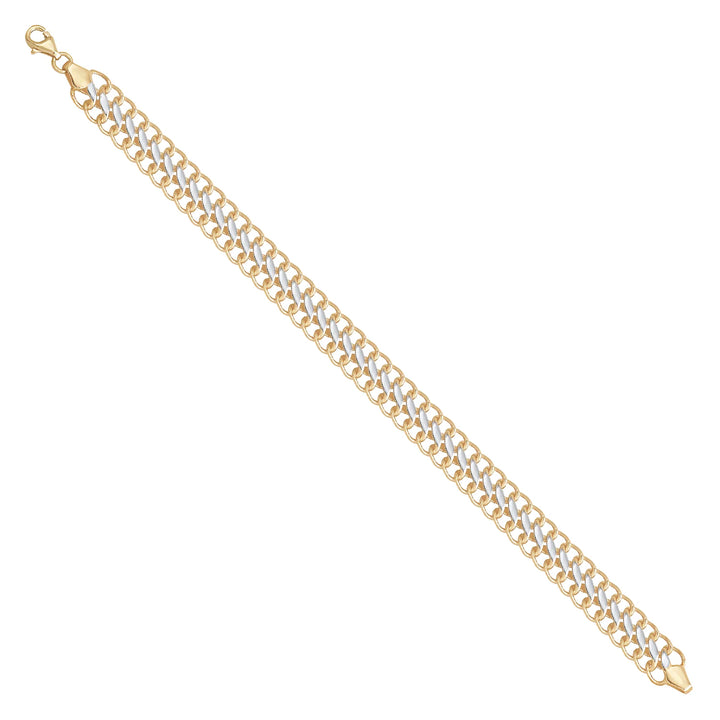 Solid gold braided bracelet, 11.10 g — shown at an angle across the frame.