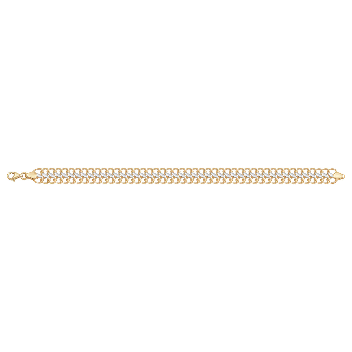 Solid gold braided bracelet, 11.10 g — shown square on a plain background.