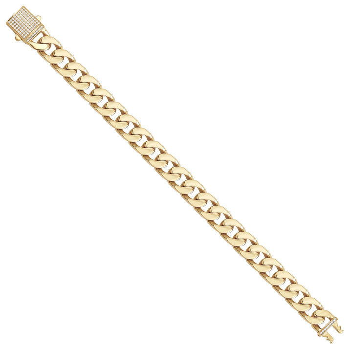 Solid gold curb bracelet, 24.20 g — shown at an angle across the frame.