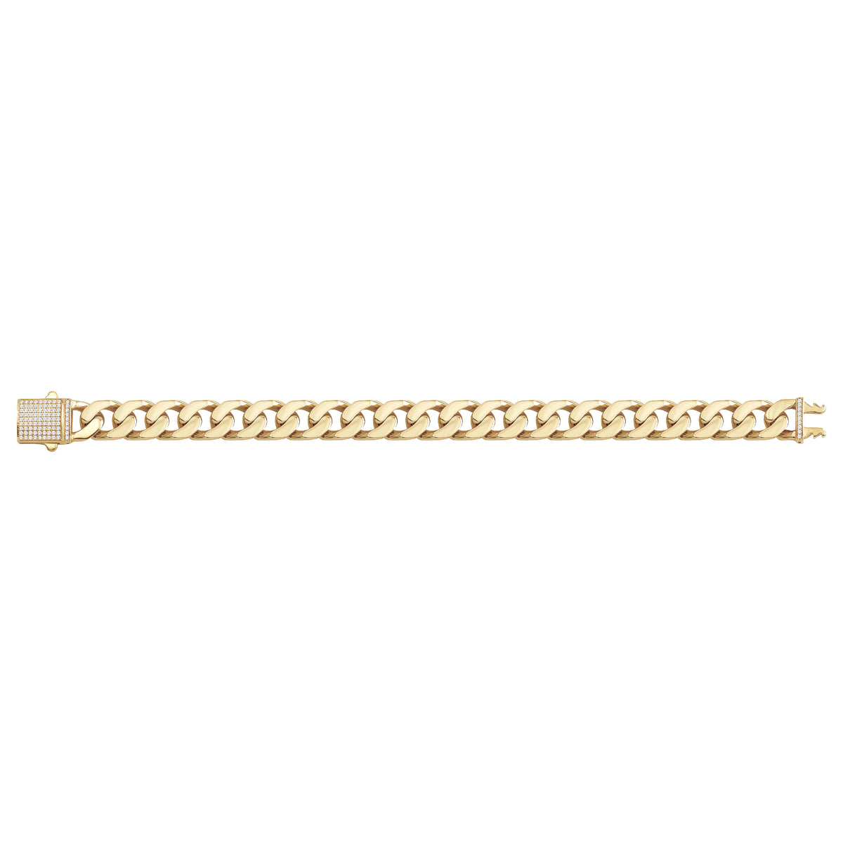 Solid gold curb bracelet, 24.20 g — shown square on a plain background.