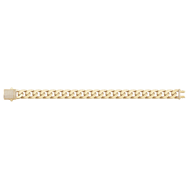 Solid gold curb bracelet, 24.20 g — shown square on a plain background.