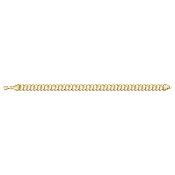 Solid gold braided bracelet, 10.75 g — shown square on a plain background.