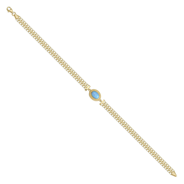 Solid gold curb bracelet, 4.15 g — shown at an angle across the frame.