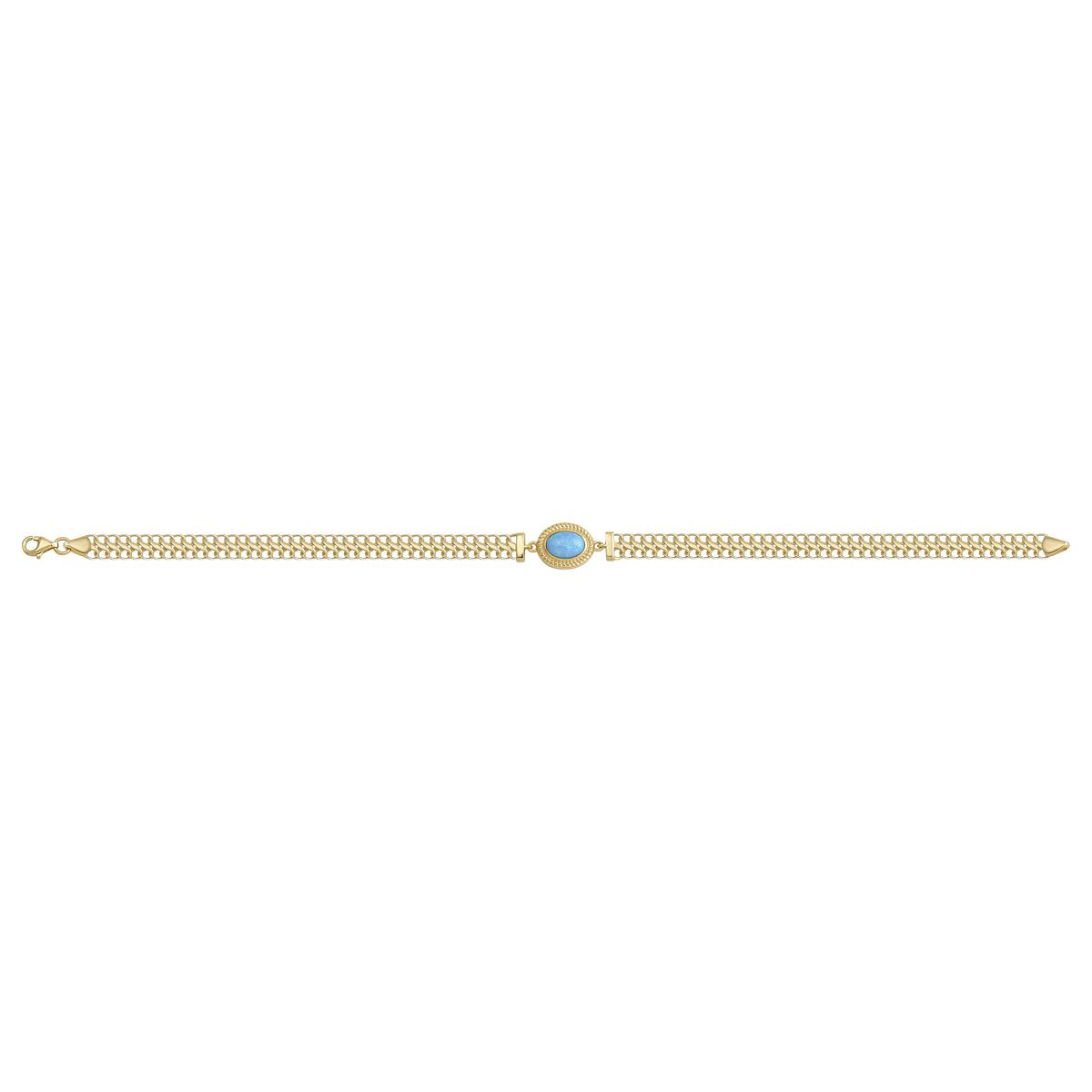 Solid gold curb bracelet, 4.15 g — shown square on a plain background.