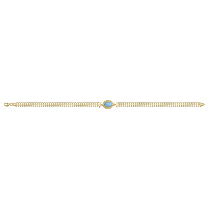 Solid gold curb bracelet, 4.15 g — shown square on a plain background.
