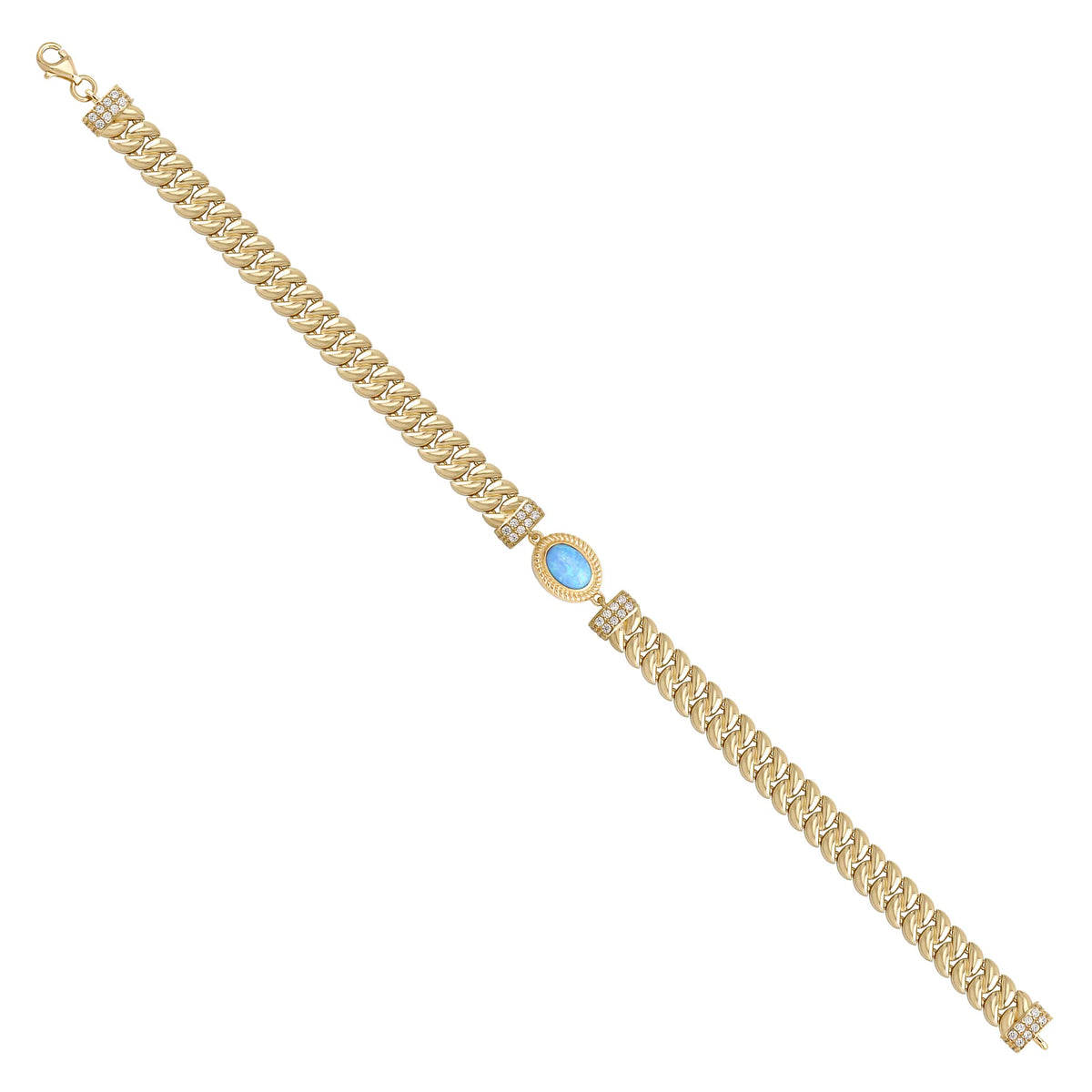 Solid gold curb bracelet, 8.40 g — shown at an angle across the frame.