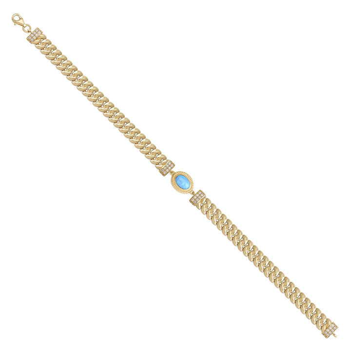 Solid gold curb bracelet, 8.40 g — shown at an angle across the frame.