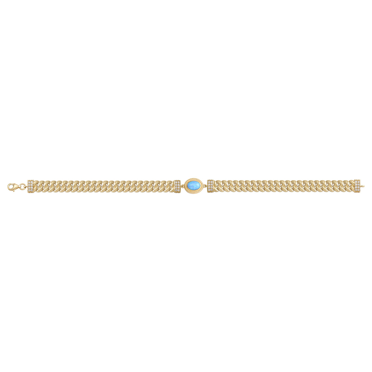 Solid gold curb bracelet, 8.40 g — shown square on a plain background.