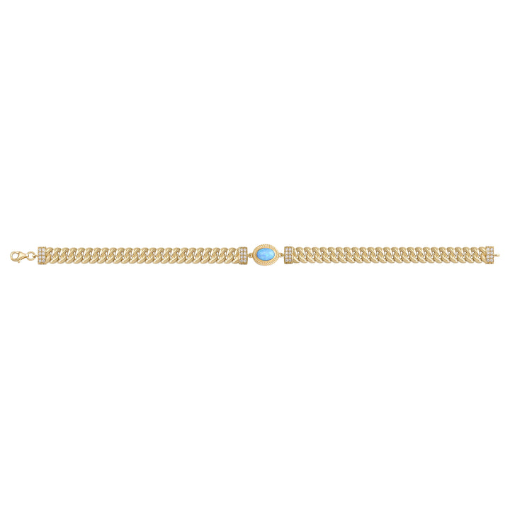 Solid gold curb bracelet, 8.40 g — shown square on a plain background.