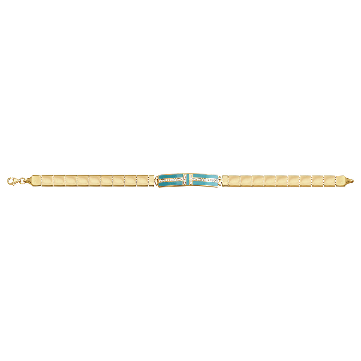 Solid gold id bracelet, 10.05 g — shown square on a plain background.