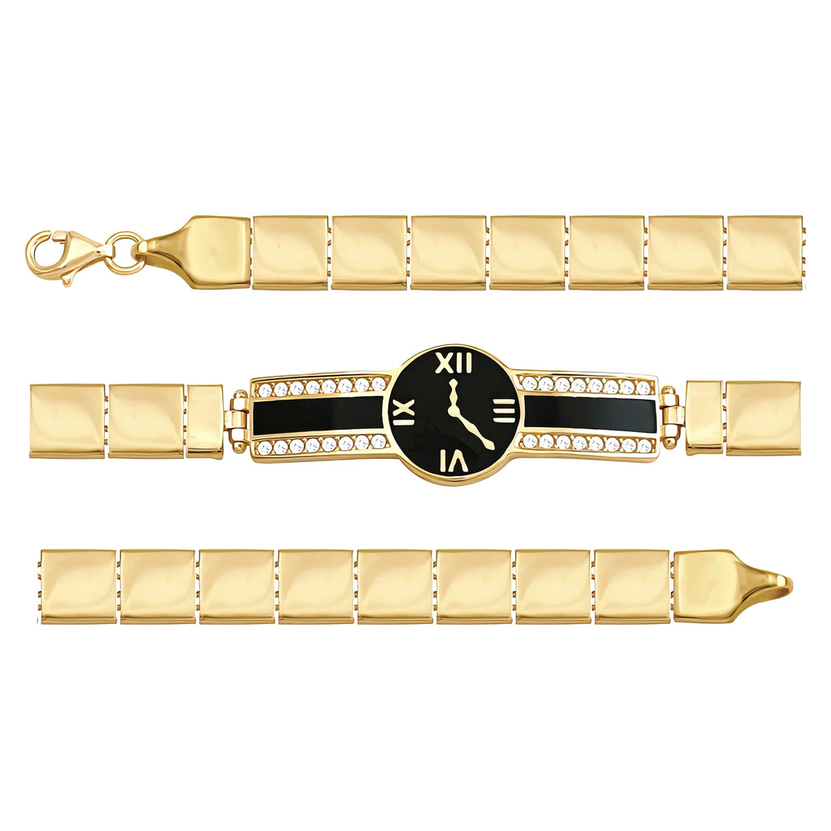 Solid gold id bracelet, 8.80 g — shown in three rows across the frame.
