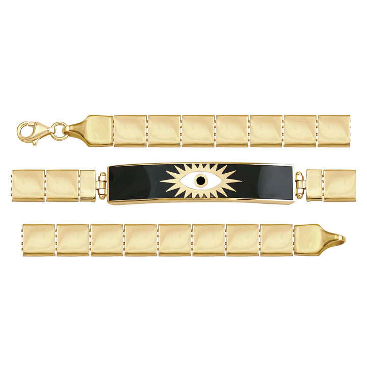 Solid gold id bracelet, 8.80 g — shown in three rows across the frame.