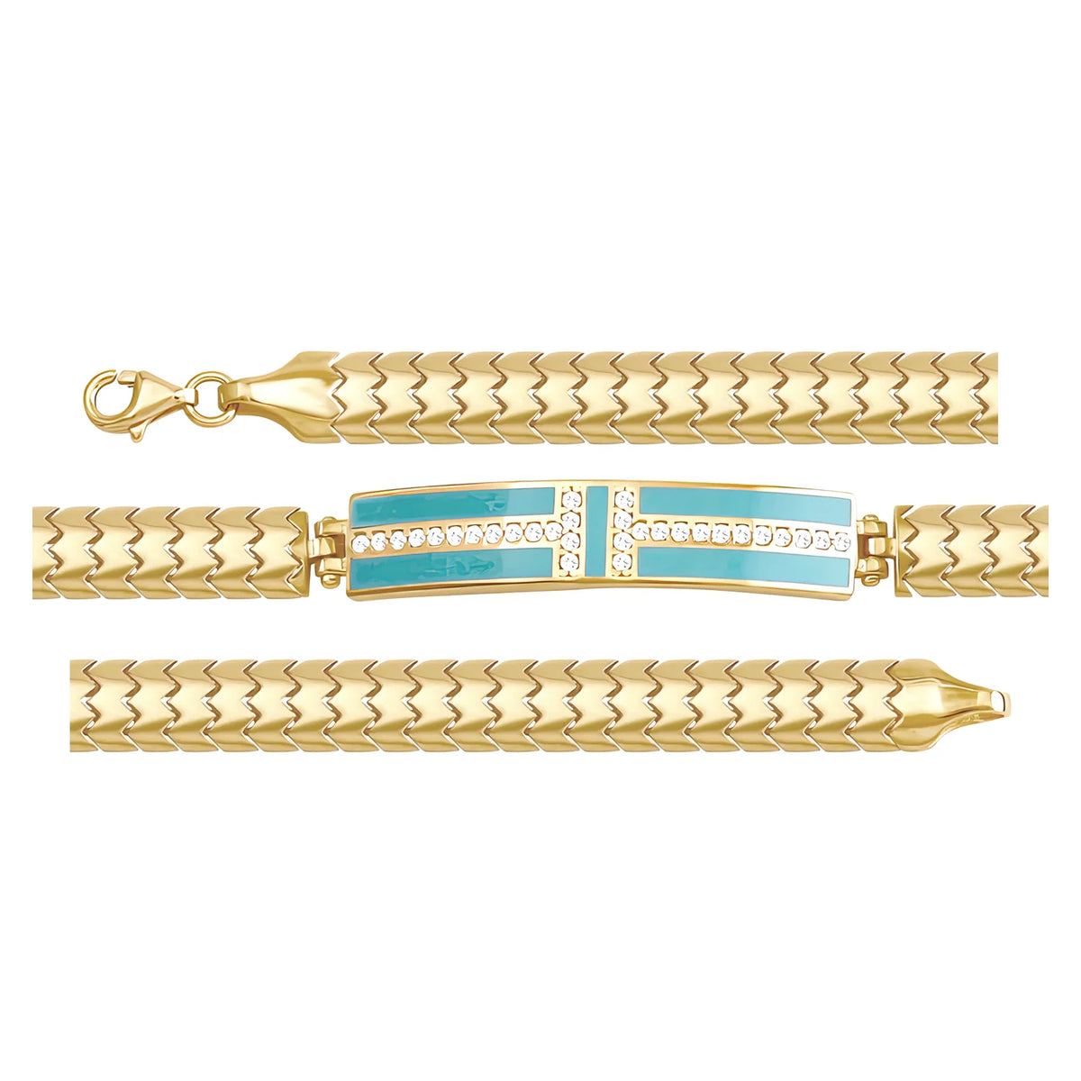 Solid gold id bracelet, 9.00 g — shown in three rows across the frame.