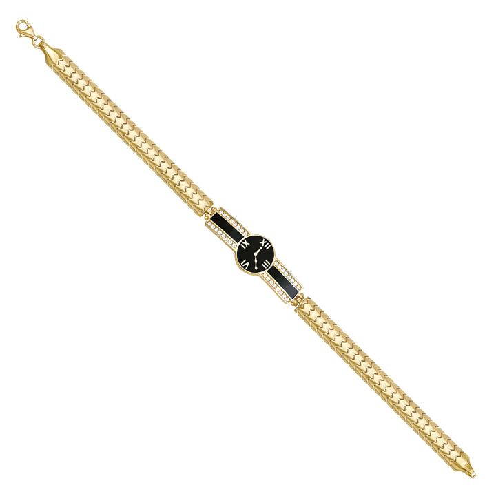 Solid gold id bracelet, 8.95 g — shown at an angle across the frame.