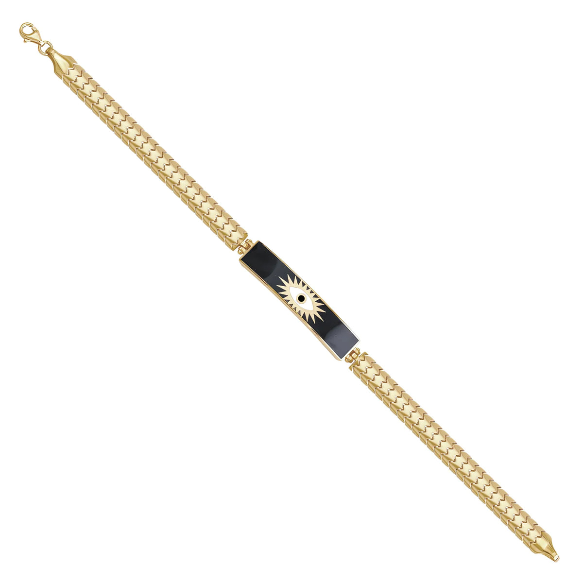Solid gold id bracelet, 8.30 g — shown at an angle across the frame.