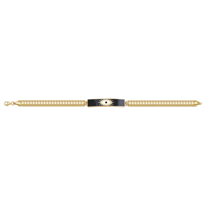 Solid gold id bracelet, 8.30 g — shown square on a plain background.