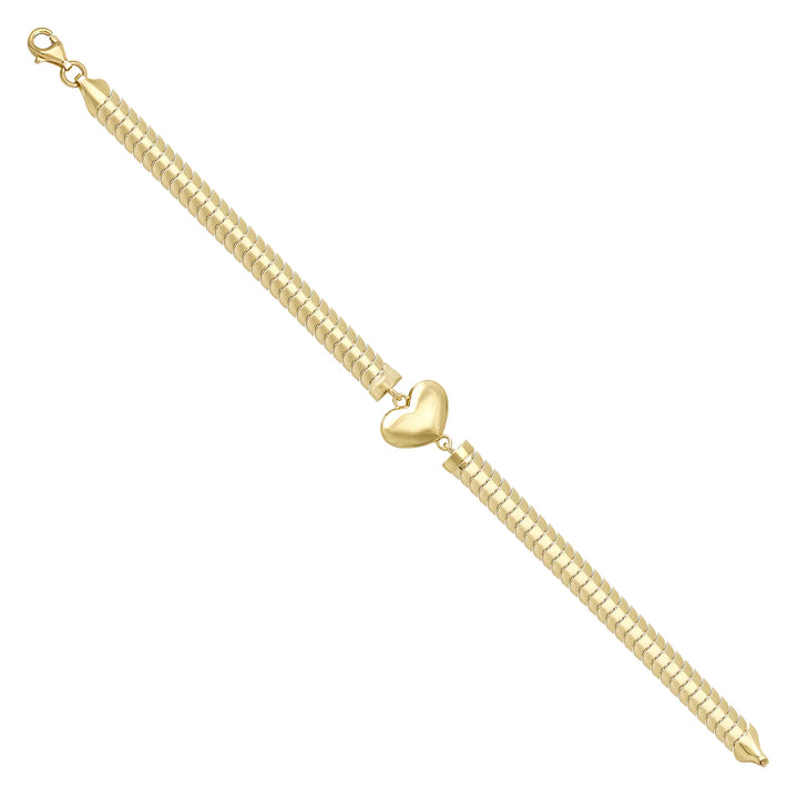 Solid gold herringbone bracelet, 6.65 g — shown at an angle across the frame.
