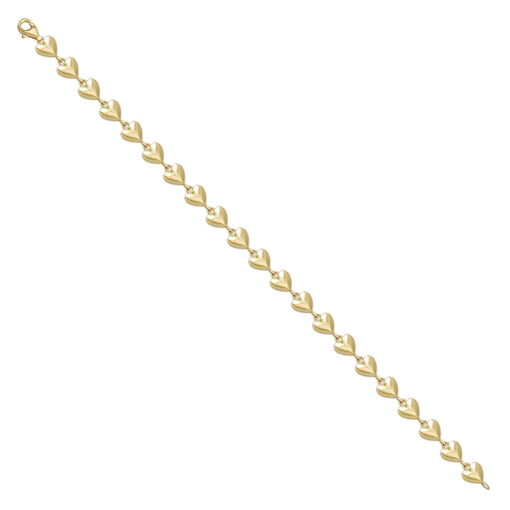 Solid gold fancy link bracelet, 7.55 g — shown at an angle across the frame.