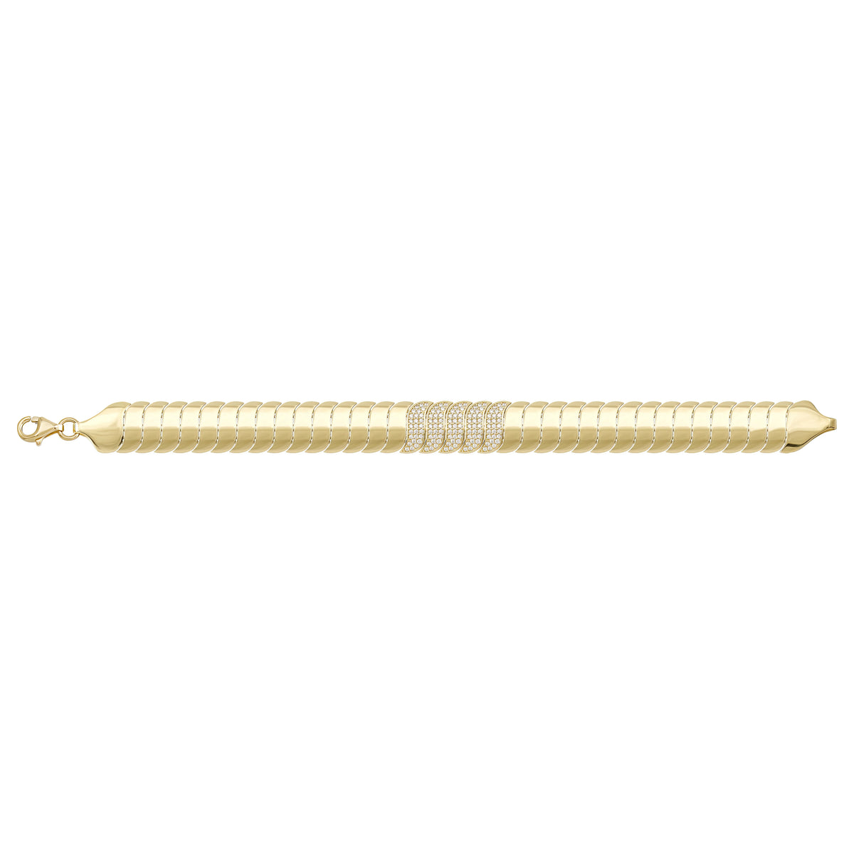 Solid gold braided bracelet, 15.20 g — shown square on a plain background.