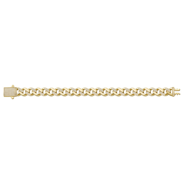 Solid gold curb bracelet, 14.20 g — shown square on a plain background.