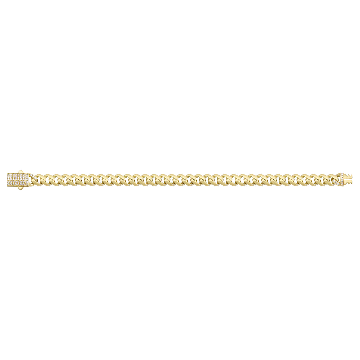 Solid gold curb bracelet, 10.55 g — shown square on a plain background.