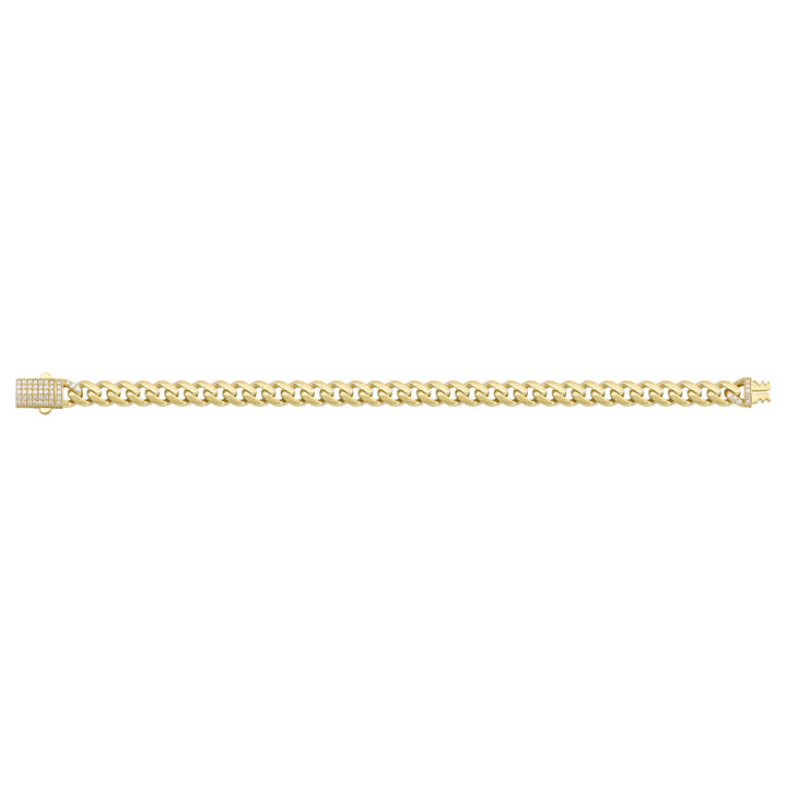 Solid gold curb bracelet, 10.55 g — shown square on a plain background.