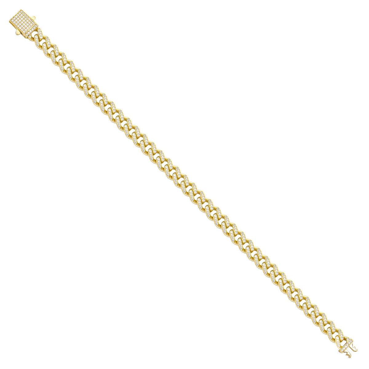 Solid gold curb bracelet, 11.25 g — shown at an angle across the frame.