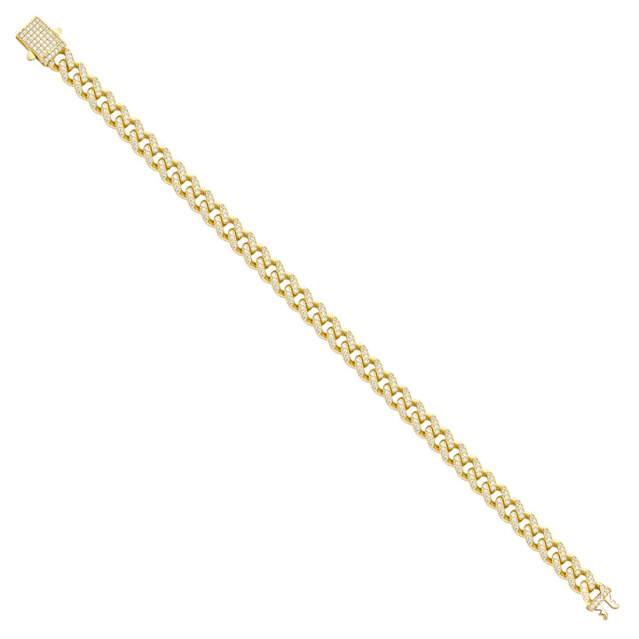 Solid gold curb bracelet, 11.25 g — shown at an angle across the frame.