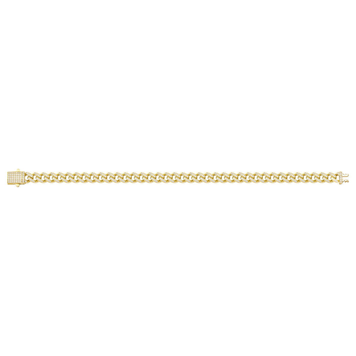 Solid gold curb bracelet, 11.25 g — shown square on a plain background.