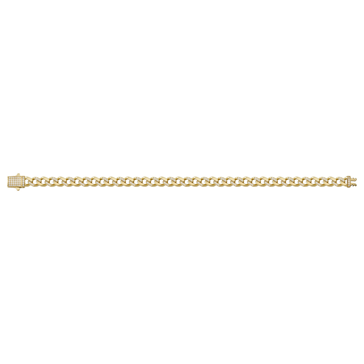 Solid gold curb bracelet, 10.30 g — shown square on a plain background.