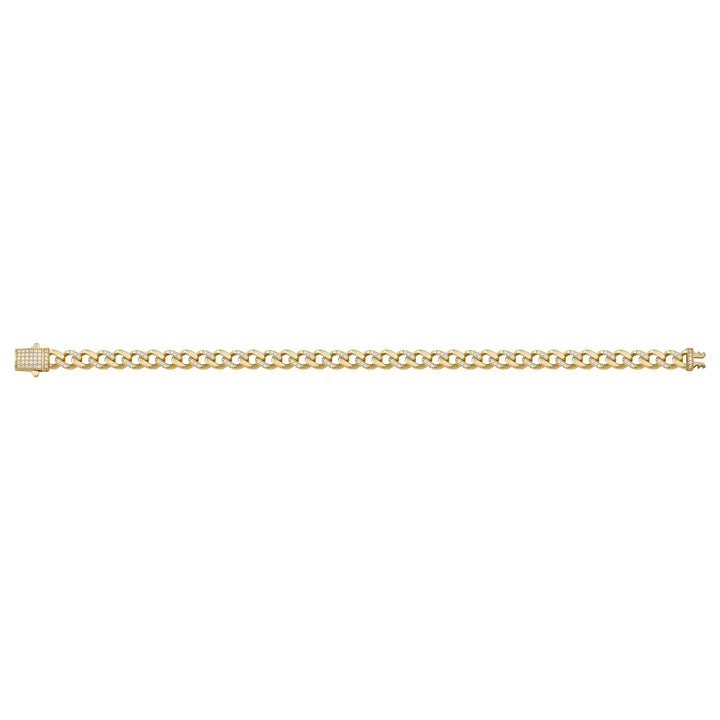 Solid gold curb bracelet, 10.30 g — shown square on a plain background.
