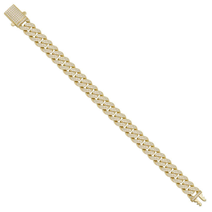 Solid gold curb bracelet, 15.40 g — shown at an angle across the frame.