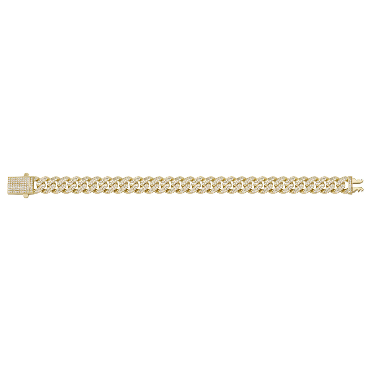 Solid gold curb bracelet, 15.40 g — shown square on a plain background.