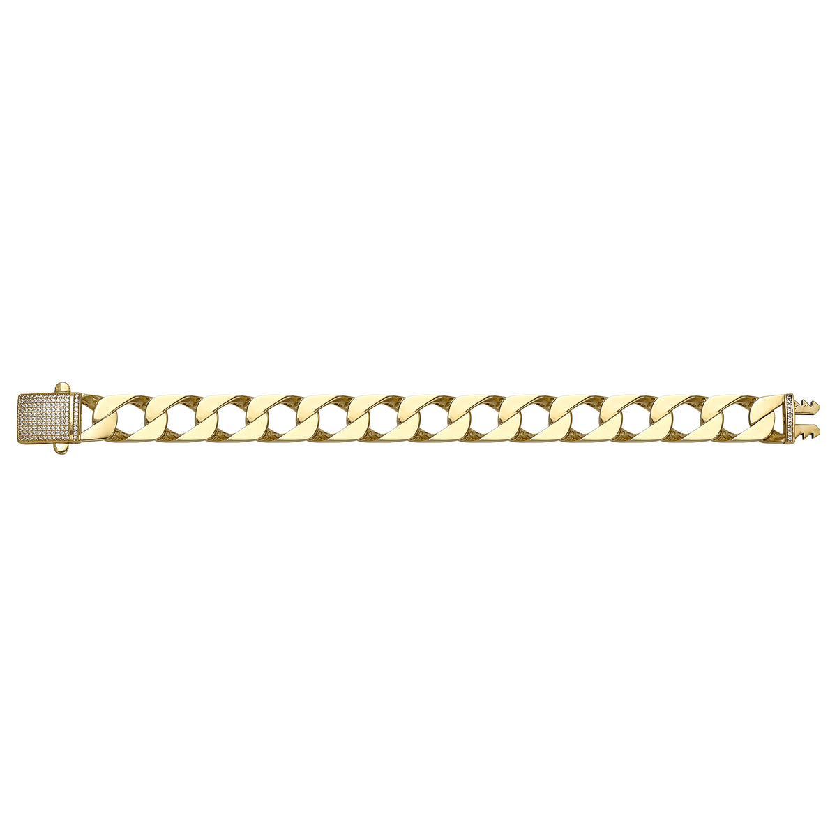 Solid gold curb bracelet, 28.60 g — shown square on a plain background.