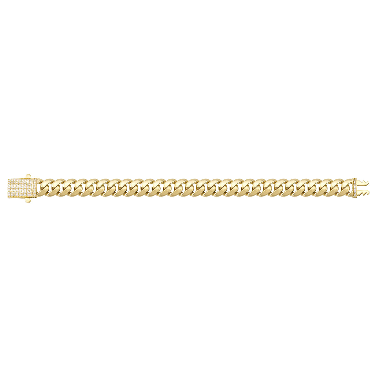 Solid gold curb bracelet, 14.90 g — shown square on a plain background.