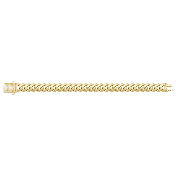 Solid gold curb bracelet, 14.90 g — shown square on a plain background.