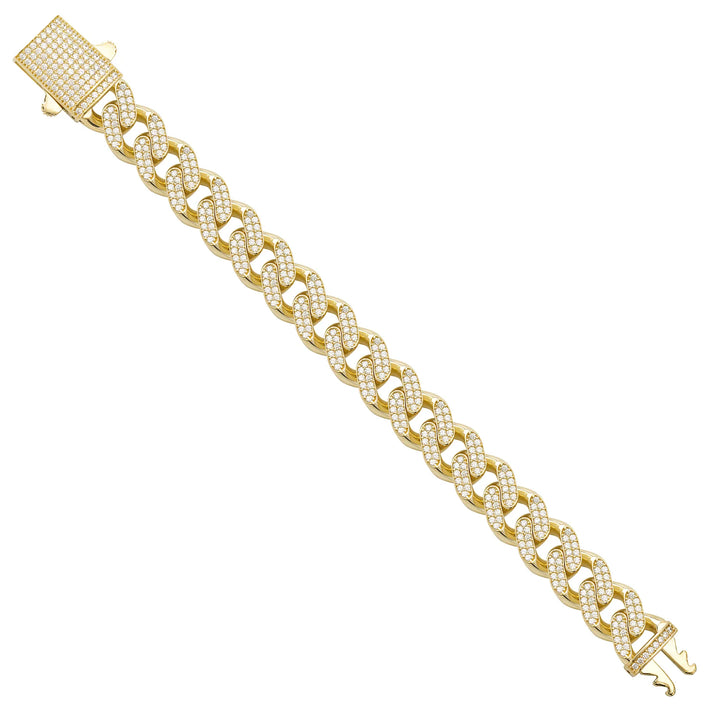 Solid gold curb bracelet, 31.30 g — shown at an angle across the frame.