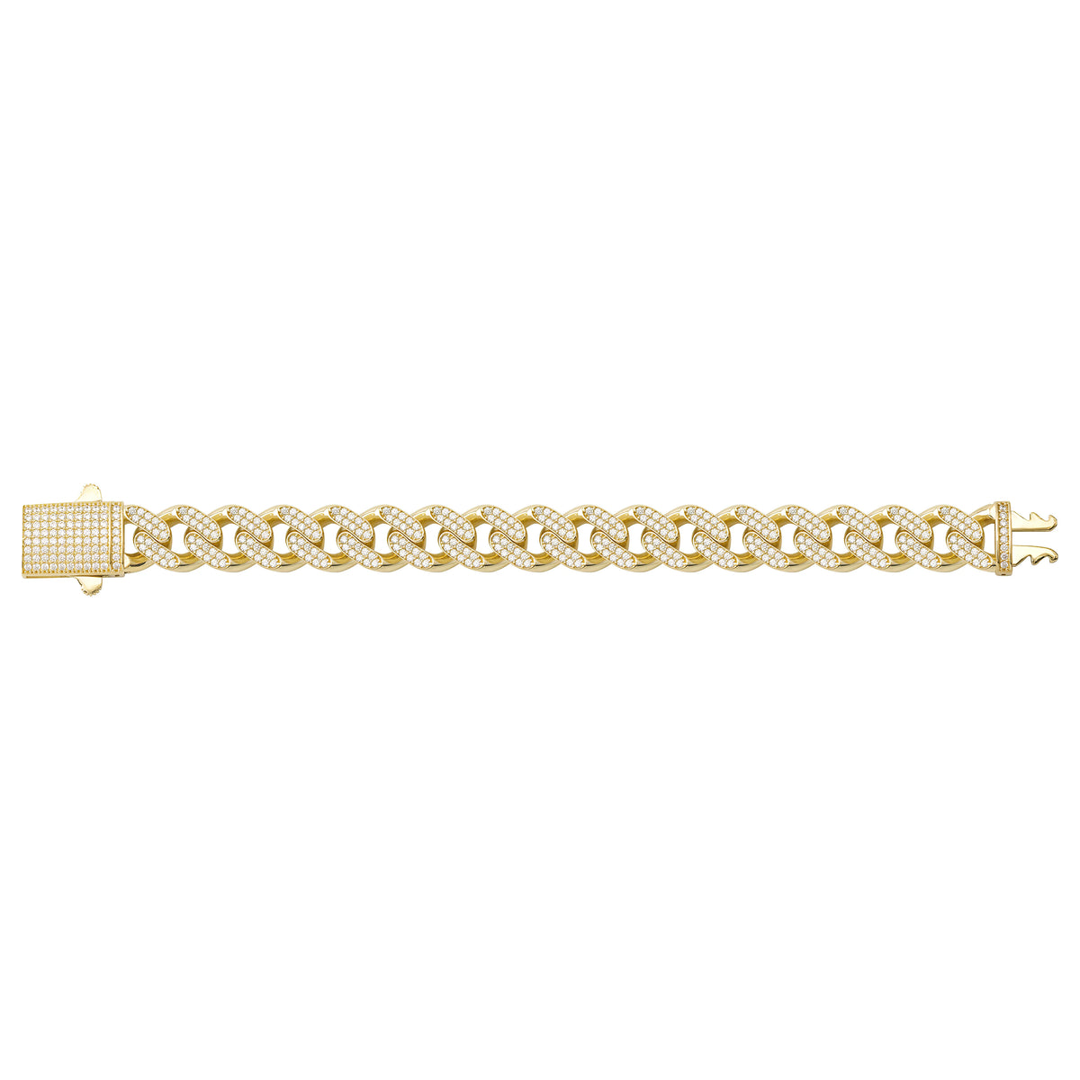 Solid gold curb bracelet, 31.30 g — shown square on a plain background.