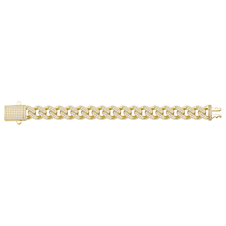 Solid gold curb bracelet, 31.30 g — shown square on a plain background.
