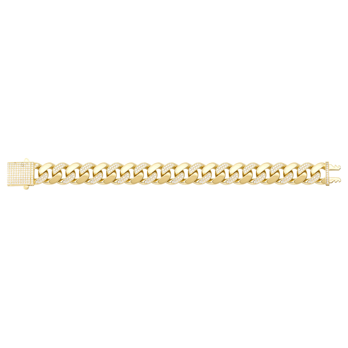 Solid gold curb bracelet, 32.20 g — shown square on a plain background.