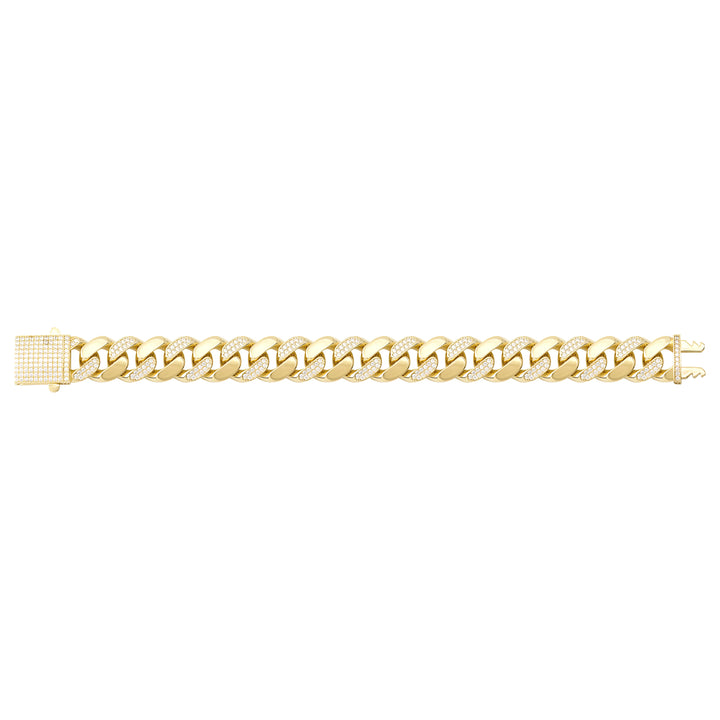 Solid gold curb bracelet, 32.20 g — shown square on a plain background.