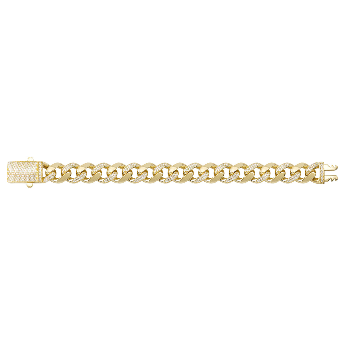 Solid gold curb bracelet, 21.70 g — shown square on a plain background.