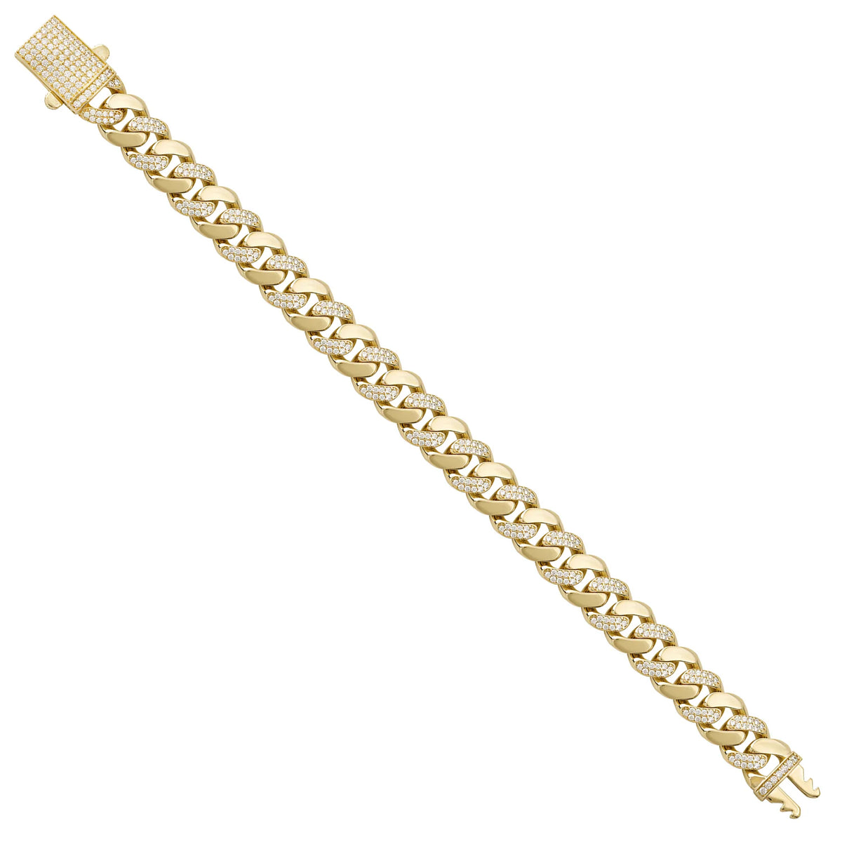 Solid gold curb bracelet, 16.05 g — shown at an angle across the frame.
