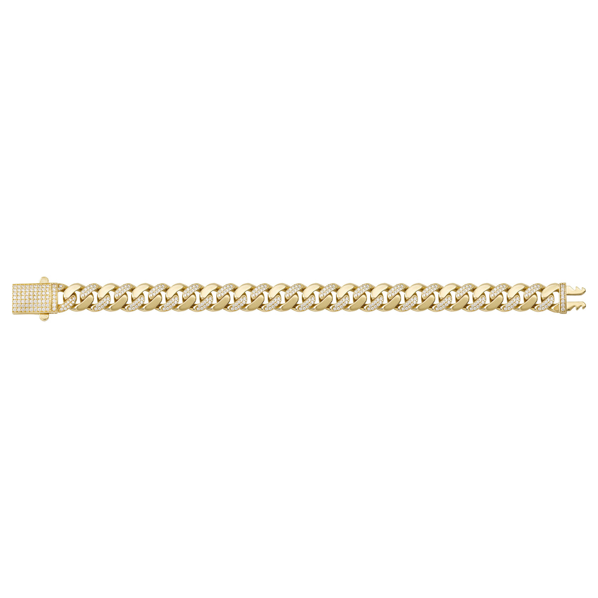 Solid gold curb bracelet, 16.05 g — shown square on a plain background.