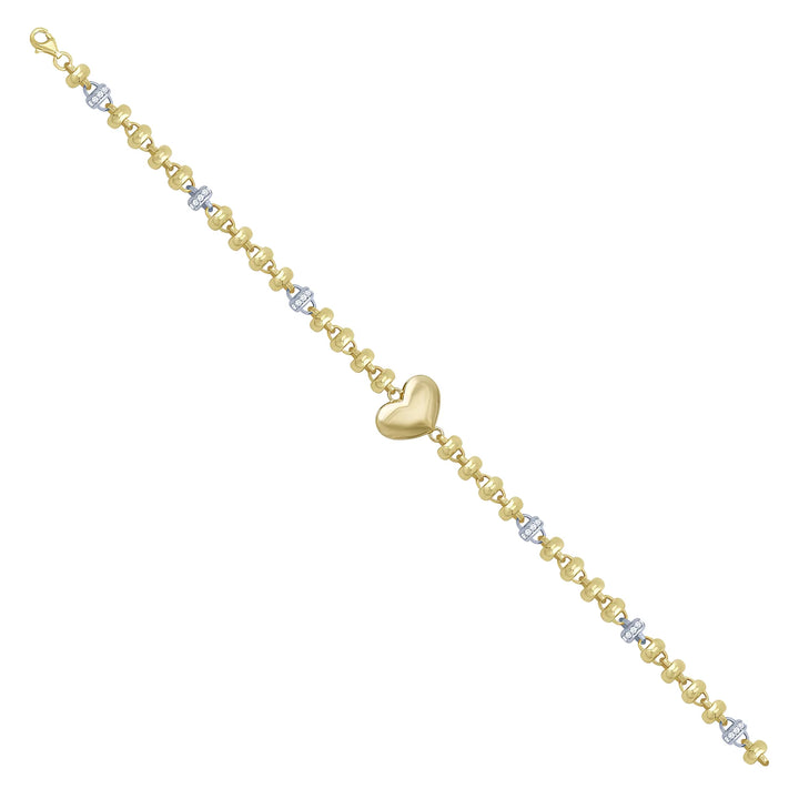 Solid gold fancy link bracelet, 6.30 g — shown at an angle across the frame.
