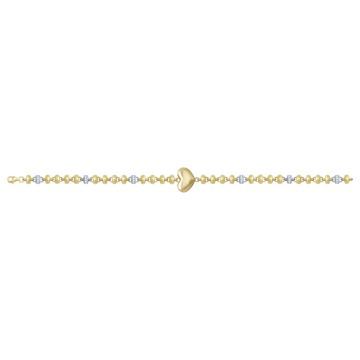 Solid gold fancy link bracelet, 6.30 g — shown square on a plain background.